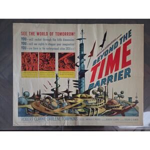 Vintage 1959 NSS Half-Sheet Poster “Beyond the Time Barrier” 59/247 AIP Sci-Fi